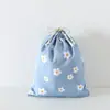 Bolsa de Armazenamento de Viagem de Algodão Fofa com Cordão para Acabamento Bolsa com Cordão Bolsa de Armazenamento à Prova de Poeira com Cordão para Roupas