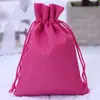 Bolsas de Lino con Cordón para Guardar Joyería, Bolsas Pequeñas de Tela para Empaquetar Regalos, Bolsas de Lino Imitación con Cordón, Bolsas de Lino al por Mayor
