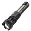 Serie Transfronteriza 118 Carga Conveniente Largo Alcance Abs Linterna de Enfoque de Luz Fuerte Exterior Mini Led Zoom Multifunción