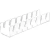 Suporte de Exibição de Boné de Baseball Acrílico Transparente Preto em Forma de U com 7 Slots para Cartões Suporte para Armazenamento de Bonés de Basebol Suporte de Boné para Proteção Solar
