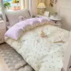 Xiangling CampusEstilo Estudante Todo Algodão Estampa Fresca Dormitório Cama de Solteiro Conjunto de Três Peças Conjunto Completo de Seis Peças