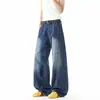 Jeans de diseñador de marca modernos estilo americano para hombre, nuevos de moda 2026 pantalones casuales holgados de pierna ancha para hombre