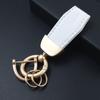 Cooluo Llavero de Cuero para Coche Colgante Exquisito Llavero de Anillo para Hombre y Mujer Corto Lindo Colgante para Bolso