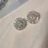 Aretes de Cobre con Circonita Dorada en Forma de Fuego Artificial, Aretes de Estilo Lujo Ligero, Aretes Franceses de Alta Gama Transfronterizos al por Mayor