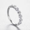 Anillo Elaine de Plata de Ley 925 para Mujer Estilo Japonés y Coreano Personalidad Simple Anillo Geométrico Incrustado de Diamantes Sentido de Diseño de Nicho Estilo Ins de Boca Cerrada