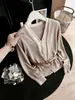 Cardigan de Cachemira de Dos Piezas Otoño/Invierno 2026 Suéter Fino para Mujer Bloque de Color Tejido Versátil