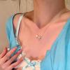 Collar de perlas de agua dulce con forma de estrella de mar de verano, accesorios para mujer, colgante con cuentas, gargantilla de nicho de lujo, cadena de clavícula, sentido de alta calidad