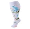 Cross-border especial para aumentar meias de gordura meias de gordura para homens e mulheres cor sólida vertical barra pressão sequencial meias nylon alto elástico