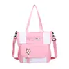 Bolso de Hombro de Gran Capacidad para Mujer, Nuevo Estilo Coreano Combinación de Colores Ruiying, Bolso Cruzado Versátil para Libros para Estudiantes de Secundaria y Preparatoria en Clase