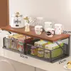 Organizador de escritorio multicapa tipo cajón para máquina de café multifuncional para el hogar, juego de té, portavasos, condimentos de cocina, aperitivos, bolsitas de té