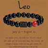 Amazon WISH Explosiones Calientes Pulsera Elástica de Doce Constelaciones Piedra Ojo de Tigre Ágata Pulsera de Cuentas de Color Mixto Tarjeta