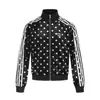 Chaqueta retro americana de lunares y rayas, unisex, otoño e invierno 2026, cárdigan de bloques de color, abrigo casual holgado, moderno