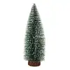 Árvore de Natal de agulha de pinho 10/15/20/25/30cm floco de neve verde agulha de pinho Mini pequena árvore sagrada PVC torre de mesa árvore