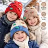 En stock Gorro de punto para niños Otoño e invierno nuevo original cochecito pequeño elegante cálido gorro de lana Versátil tocado Transfronterizo