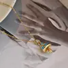 Accesorios de Collar de Chanclas de Acero Inoxidable Transfronterizos para Mujer, Cadena de Clavícula Moderna y de Alta Gama, Joyería Exquisita y Versátil de Acero de Titanio