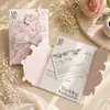 Conjunto de Convites de Casamento Pintura a Óleo de Paisagem Vintage Verde Floresta, Cartões Especiais com Relevo, Convites de Casamento Personalizados de Alto Padrão