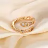 Anillo de Lujo Ligero de Moda Coreana Tendencia en Tiktok con Microincrustaciones de Diamante y Madreperla para Mujer con Acabado de Alta Gama Que No Se Desvanece