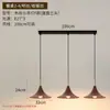 Lámpara de araña de restaurante con estética de estilo de canción, lienzo de arte de paisaje pintado estilo chino, lámpara de araña de hierro de arte retro para sala de té y sala de estar inspirada en el Zen