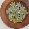 Acrílico 23mm Dos Tonos Estampado en Oro Flor de Cinco Pétalos DIY Hecho a Mano Gradiente Pétalo de Flor de Cerezo Pasador de Pelo Accesorio para el Cabello Accesorios de Cuentas Sueltas