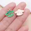 30 Piezas Mixtas de Trébol de Cuatro Hojas con Goteo de Aceite Suerte Colgante Festival Irlandés Accesorios de Colgante de Aleación Accesorios para Pulseras y Pendientes DIY
