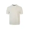 Yidao Vintage 2026 Verano Nuevo Suéter de Punto de Lino y Algodón Manga Corta Unisex Estilo Old Money Cuello Redondo Holgado Color Sólido Top