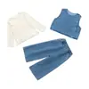 Conjunto de Mezclilla para Niñas Primavera y Otoño 2026 Nuevo Elegante Moda Infantil Casual Primavera Conjunto de Tres Piezas Moderno