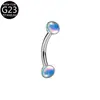 Stud para Ceja de Aleación de Titanio F136 con Película Brillante y Goteo de Aceite, Stud para Ceja con Rosca Interna, Stud para Hélice de Oreja, Producto de Piercing G23
