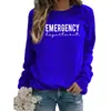 Comércio Exterior Amazon Suprimento Emergência Moletom Feminino Gola Redonda Estampado Outono e Inverno Tamanho Europeu Solto Casual Versátil