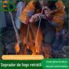 Fole de Bolso Camping Piquenique Ferramentas de Fogo Bastão de Fogo Retrátil Tubo de Fogo de Aço Inoxidável Tubo de Fogo