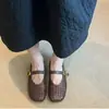 Sapatos Mary Jane rasos estilo francês com solas macias respiráveis, novidade outono 2026, estilo fada versátil para o dia a dia, sapatos femininos