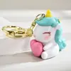 Chaveiro Pingente Unicórnio Casal Fofo Exquisito Mochila Pônei Charme Acessório Chaveiro de Carro Celebridade da Internet Desenho Animado