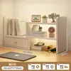 Estante de Mesa Porta-Objetos Estação de Trabalho Prateleira de Mesa para Armazenamento Quarto de Estudante Canto de Mesa Estante de Livros Armário de Mesa para Armazenamento