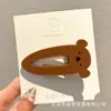 Grampo Lateral de Flor com Estampa de Leopardo para Mulheres 2025 Novo Clipe de Franja de Alta Qualidade para Cabelos Quebrados Clipe Lateral de Uma Linha Acessório de Cabelo
