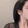Versão Coreana Dongdaemun Luz de Luxo Alto Padrão Argolas de Prata 925 Agulha Trevo Zircônia Moda Pendentes para o Dia a Dia para Mulheres Atacado