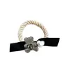 Diadema de Perlas de Camelia de Alta Gama Dongdaemun Cuerda para el Cabello Goma Gruesa Diadema para Cola de Caballo Accesorios para el Cabello para Mujeres