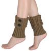 Calcetines de punto transfronterizos lana cálidos cubrepiernas con vuelta otoño e invierno botones de torsión de 8 caracteres botines cortos cubrepiés