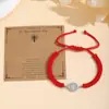 Pulsera Ajustable de Acero Inoxidable Retro Redonda con Nudo Plano del Santo Padre Transfronteriza Europea y Americana Nueva Pulsera Joyería para Hombres y Mujeres Venta al por Mayor