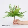 Sensación al tacto hierba persa colgante hojas grandes de helecho decoración de pared simulación pared de fondo de planta verde estilo bosque paisajismo helecho plantas falsas