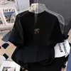 Camiseta de Manga Corta para Niña 2026 Nuevo Estilo Popular de Verano para Niños Mayores, Top de Algodón Puro, Marca de Moda, Corte Holgado, Estilo Ins