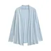 Atacado de Moda Feminina Transfronteiriça: Cardigã de Tricô, Novo Estilo da Moda, Solto e Casual, Cor Sólida, Manga Longa, Proteção Solar, Blusa Fina
