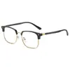 Gafas Planas Anti Luz Azul para Hombre, Protección Ocular de Alta Definición para Mujer, Armazones de Gafas de Medio Marco al por Mayor