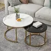 Mesa de centro, minimalista e moderna, adequada para apartamentos pequenos, design moderno e luxuoso, tamanho pequeno, ideal para quartos, pequena mesa redonda para salas de estar, e como mesa de jantar para uso doméstico