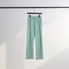 Pantalones Casuales de Pierna Recta de Modal de Cintura Alta Estilo Lulu, Adelgazantes y con Caída, Pantalones Anchos Sueltos para Mujer, Nuevo Artículo