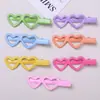 Pinza para el Cabello de Niña Estilo Coreano Doble Corazón Color Caramelo Sencillo Punta Pinza para Flequillo Pinza Superior Pinza Lacada Base para Accesorios del Cabello Venta al por Mayor