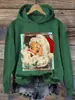 Elementos de Natal Nova Venda Quente Tamanho Grande Impressão Digital Transfronteiriça Hoodie Feminino de Primavera Moletom Casual