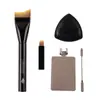 Set de brochas para base Cangzhou Luna Creciente: Forma de Hoja, Cola de Pez, Perlado, Cabeza Plana, Brocha Ligera para Base, Brocha para Base Sin Marcas, No Absorbe Polvo