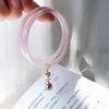 Pulseira Passo a Passo Vidro Imitação Jade Pulseira Sino Rosa Silvestre Acessórios Antigos Livrinho Vermelho Proibido Namorada Mesmo Estilo