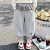 Capa de cuadros estilo coreano para niñas, pantalones de gato, moda casual nueva primavera y otoño 2026 para niñas pequeñas