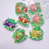 Brinquedos de Comida Simulada, Frutas e Legumes, Capa de Celular com Cola de Creme DIY para Casa, Presilha de Cabelo, Elástico de Cabelo, Pingente de Flor para Sapato, Material de Resina