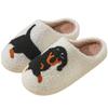 Halloween Transfronteiriço Xadrez Preto e Branco Coração de Pêssego Aranha Chinelos de Algodão Atacado Personalizados Criativos Costura Cachorro Chinelos Quentes